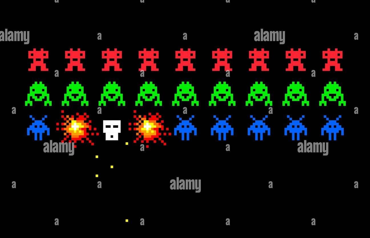 Space themed game with spacecrafts